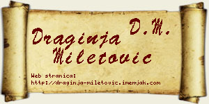 Draginja Miletović vizit kartica